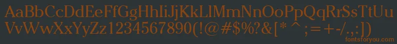 CheltenhamItcBookBt Font – Brown Fonts on Black Background