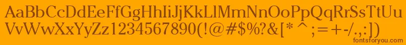 CheltenhamItcBookBt Font – Brown Fonts on Orange Background