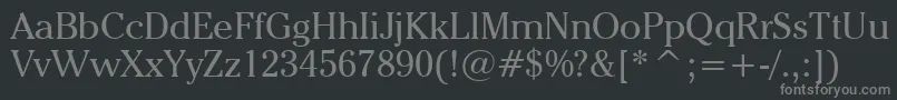 CheltenhamItcBookBt Font – Gray Fonts on Black Background