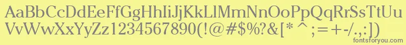 CheltenhamItcBookBt Font – Gray Fonts on Yellow Background