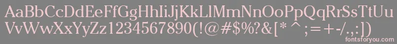 CheltenhamItcBookBt Font – Pink Fonts on Gray Background