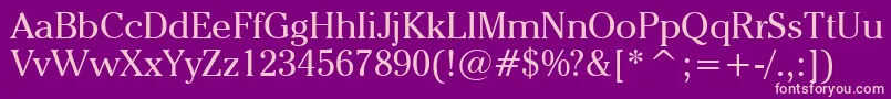 CheltenhamItcBookBt Font – Pink Fonts on Purple Background