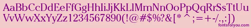 CheltenhamItcBookBt Font – Purple Fonts on Pink Background