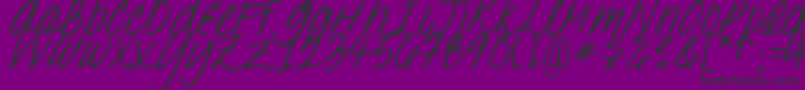 DjbOhSuzannah Font – Black Fonts on Purple Background