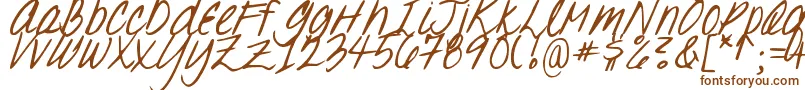 DjbOhSuzannah Font – Brown Fonts on White Background