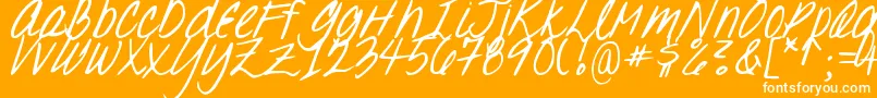 DjbOhSuzannah Font – White Fonts on Orange Background