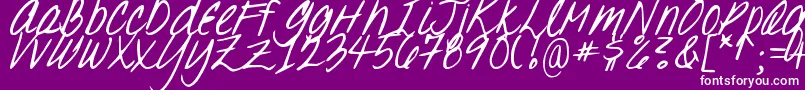 DjbOhSuzannah Font – White Fonts on Purple Background