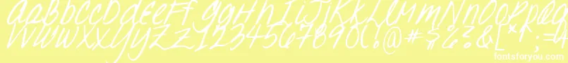 DjbOhSuzannah Font – White Fonts on Yellow Background