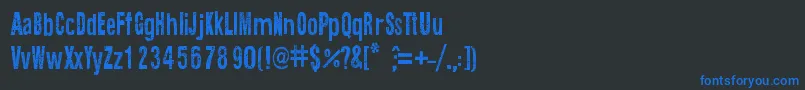 TextureRoad Font – Blue Fonts on Black Background