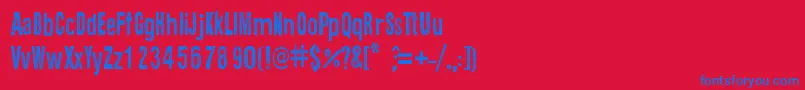 TextureRoad Font – Blue Fonts on Red Background