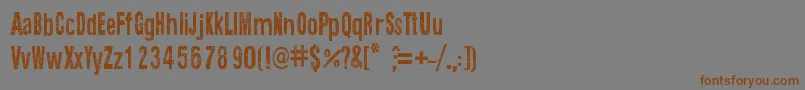 Шрифт TextureRoad – коричневые шрифты на сером фоне