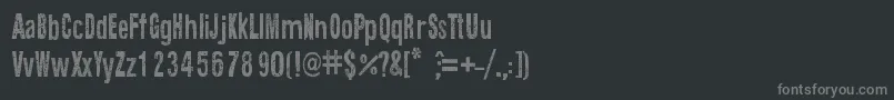 Fonte TextureRoad – fontes cinzas em um fundo preto