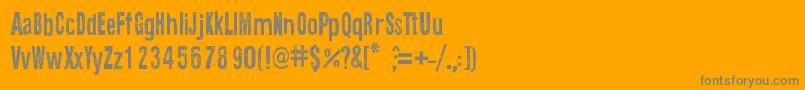 TextureRoad Font – Gray Fonts on Orange Background