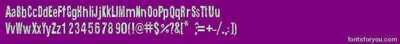 Шрифт TextureRoad – зелёные шрифты на фиолетовом фоне