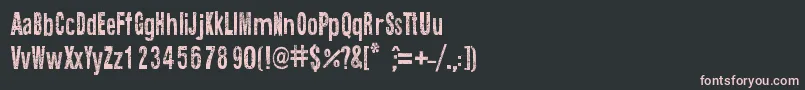 フォントTextureRoad – 黒い背景にピンクのフォント