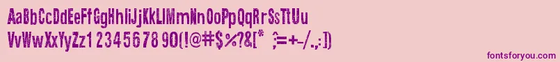 TextureRoad Font – Purple Fonts on Pink Background