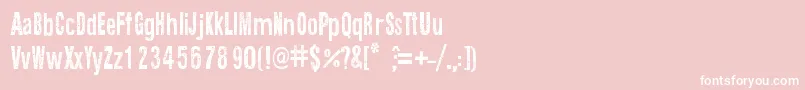 TextureRoad Font – White Fonts on Pink Background
