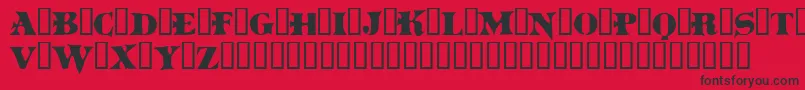 Boinm Font – Black Fonts on Red Background