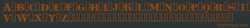 Boinm Font – Brown Fonts on Black Background