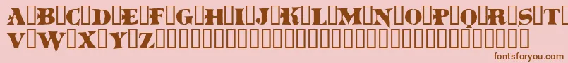 Boinm Font – Brown Fonts on Pink Background