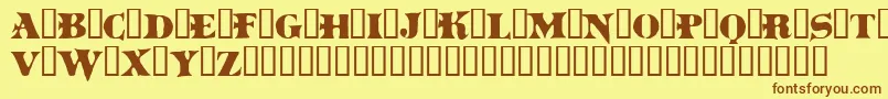 Boinm Font – Brown Fonts on Yellow Background