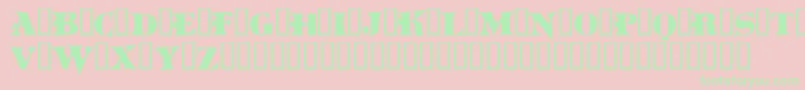 Boinm Font – Green Fonts on Pink Background