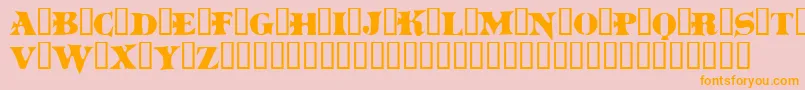 Boinm Font – Orange Fonts on Pink Background