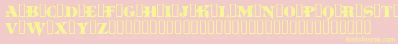 Boinm Font – Yellow Fonts on Pink Background