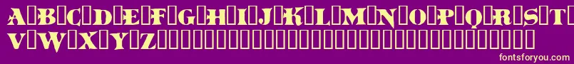 Boinm Font – Yellow Fonts on Purple Background