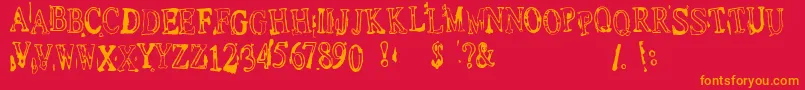 fuente Depress1 – Fuentes Naranjas Sobre Fondo Rojo