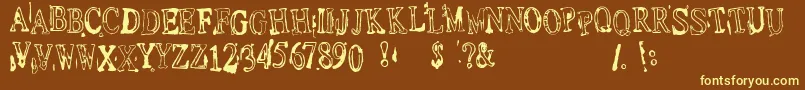 Más sobre la fuente Depress1 fuente Depress1 – Fuentes Amarillas Sobre Fondo Marrón