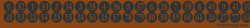 fuente NumberpileRegular – Fuentes Negras Sobre Fondo Marrón