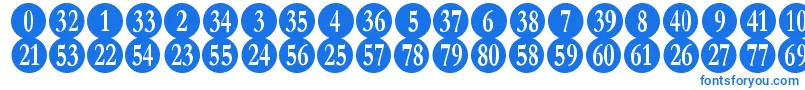 NumberpileRegular Font – Blue Fonts on White Background