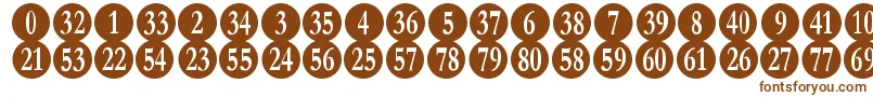 NumberpileRegular Font – Brown Fonts on White Background