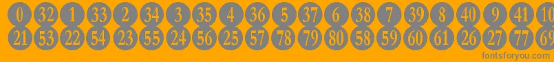 Шрифт NumberpileRegular – серые шрифты на оранжевом фоне