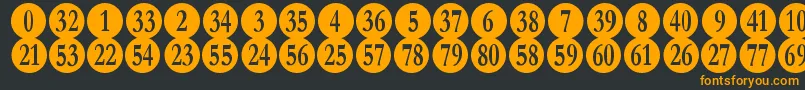 NumberpileRegular Font – Orange Fonts on Black Background