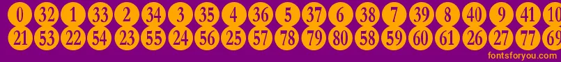 NumberpileRegular Font – Orange Fonts on Purple Background