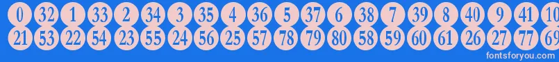 NumberpileRegular Font – Pink Fonts on Blue Background