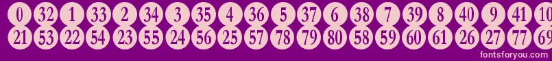 Шрифт NumberpileRegular – розовые шрифты на фиолетовом фоне