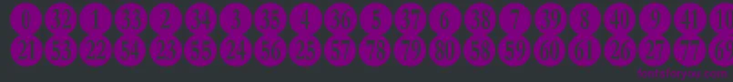 Police NumberpileRegular – polices violettes sur fond noir