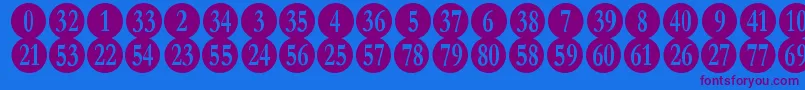 NumberpileRegular-fontti – violetit fontit sinisellä taustalla