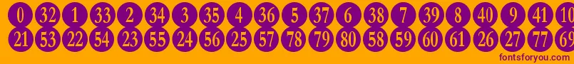 Police NumberpileRegular – polices violettes sur fond orange