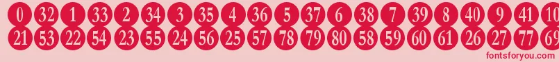 NumberpileRegular Font – Red Fonts on Pink Background