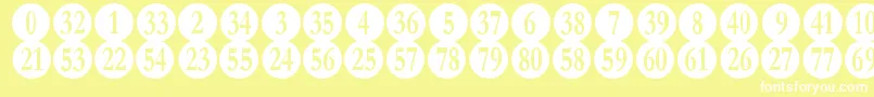 NumberpileRegular Font – White Fonts on Yellow Background