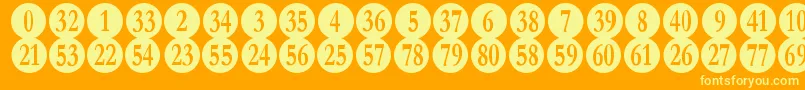 fuente NumberpileRegular – Fuentes Amarillas Sobre Fondo Naranja