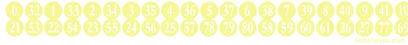 NumberpileRegular Font – Yellow Fonts on White Background