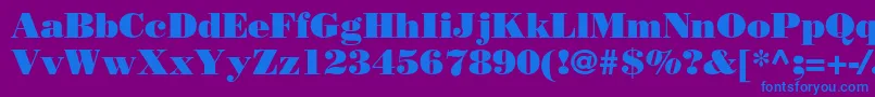 BodonistdPoster Font – Blue Fonts on Purple Background