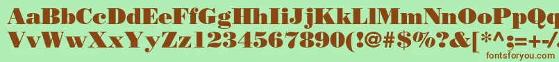 BodonistdPoster Font – Brown Fonts on Green Background