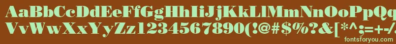 BodonistdPoster-fontti – vihreät fontit ruskealla taustalla