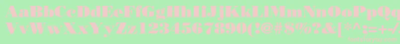 BodonistdPoster Font – Pink Fonts on Green Background